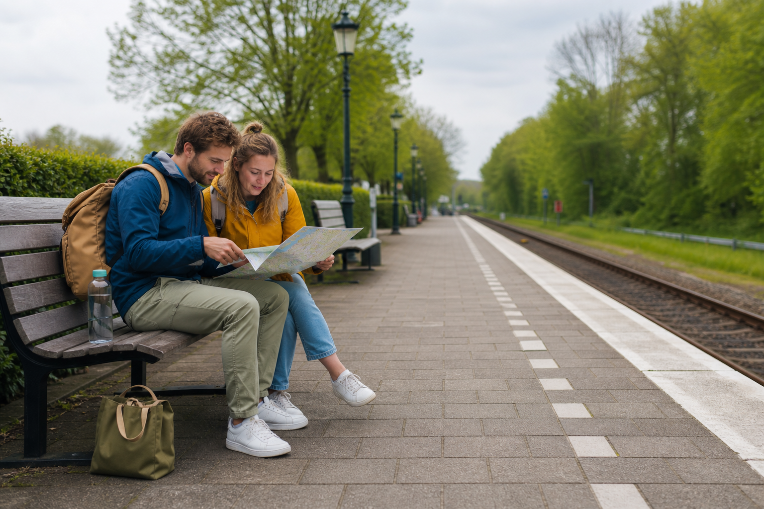 Rustige dagelijkse situatie passend bij een dagje weg plannen met tijd voor pauzes